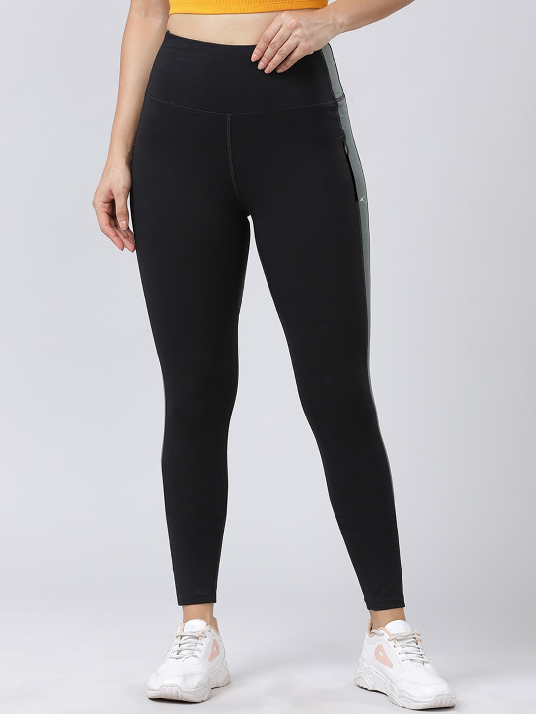 Lovable Sport Contrast Panel Ankle-Length Sports Tights