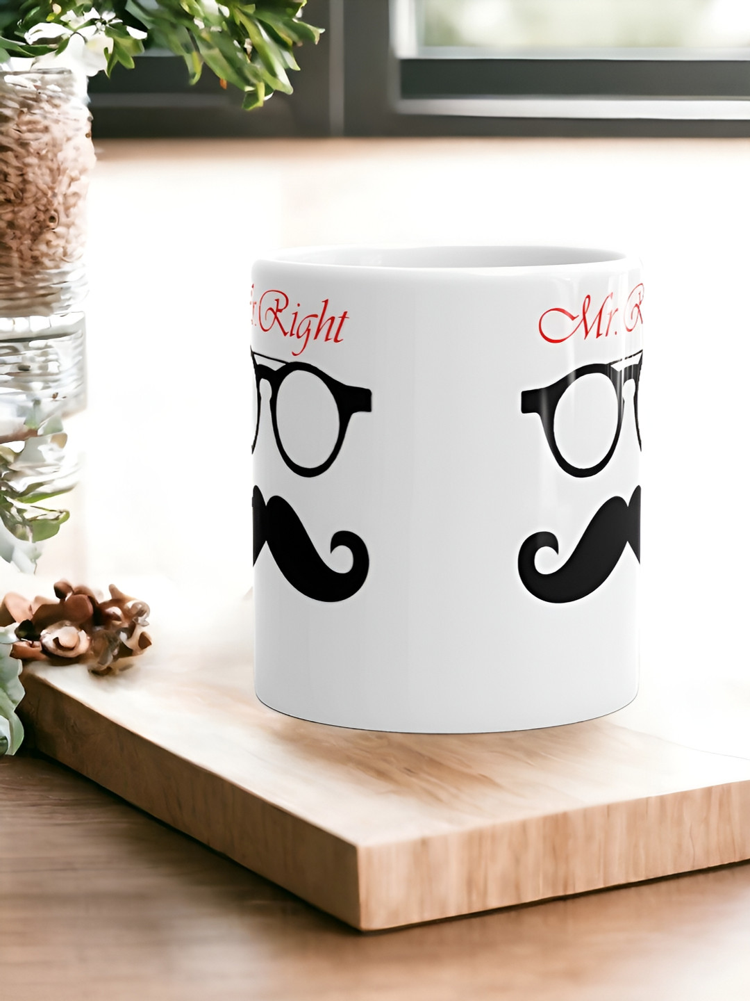 bettergiftflowers Fall Leaf White Typography Ceramic Handmade Mug-350ml