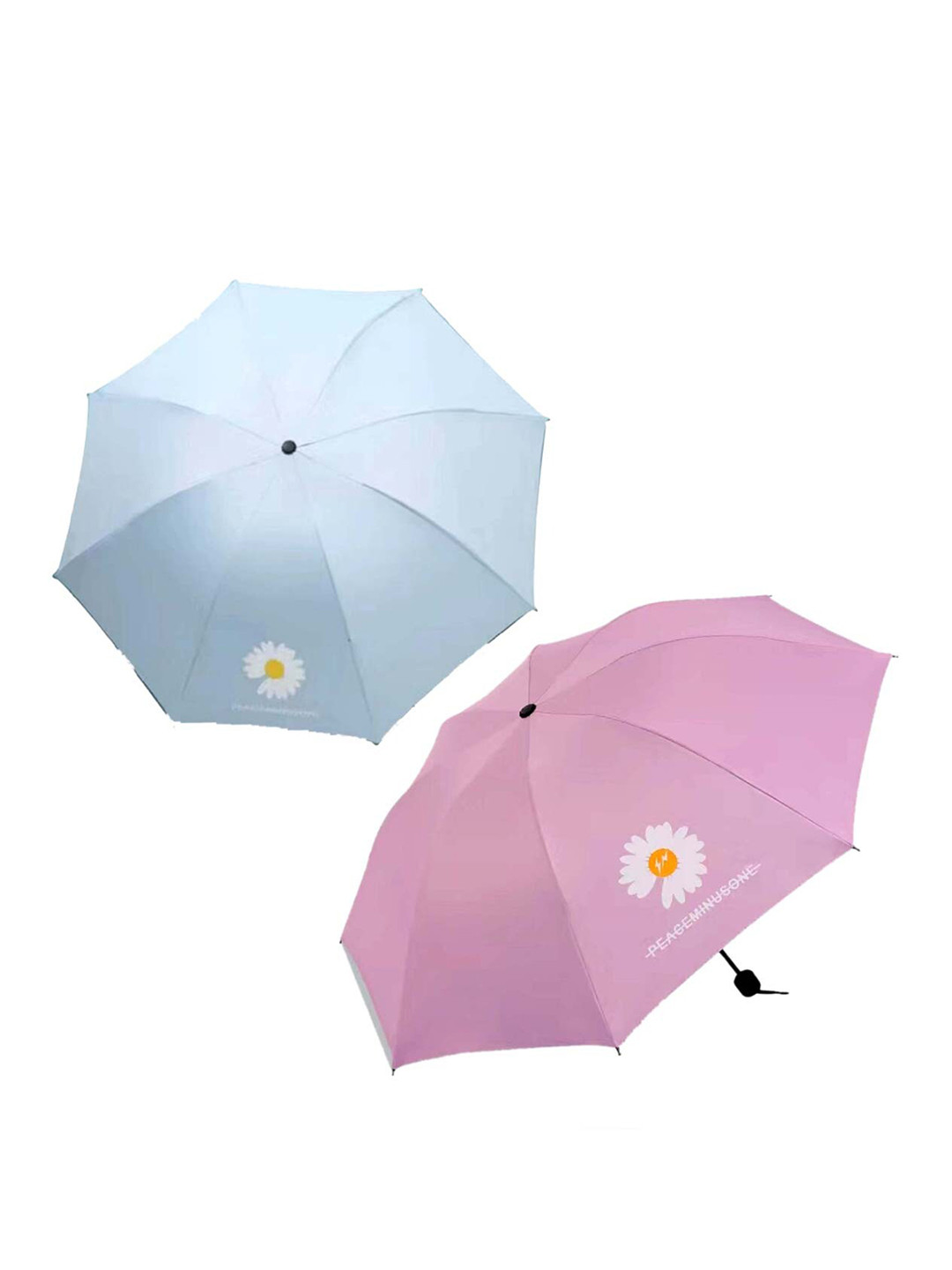 KEKEMI Set of 2 Manual Three Fold Umbrellas