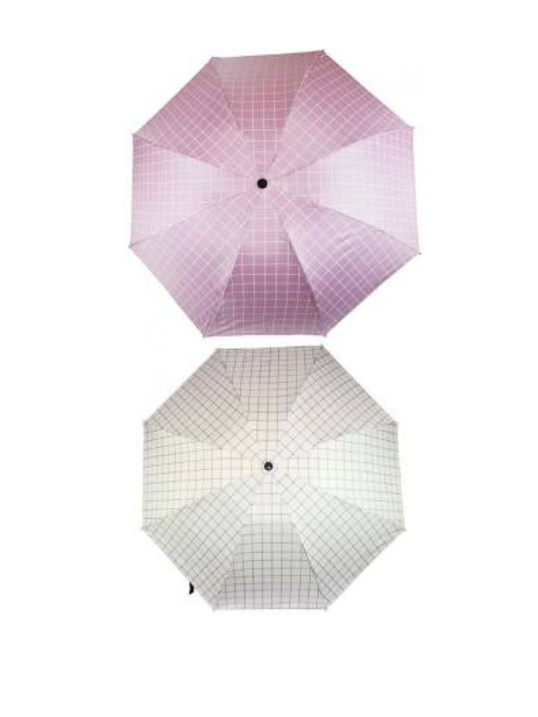 KEKEMI Set of 2 Manual Three Fold Geometric Printed Umbrellas
