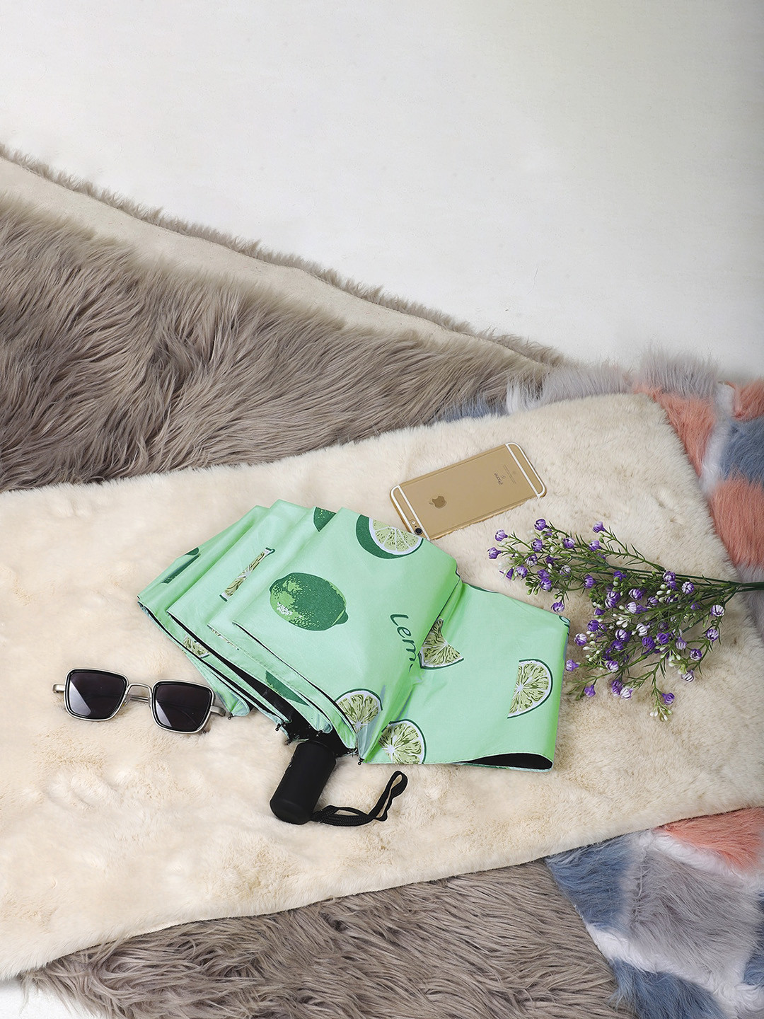 KEKEMI Manual 3 Fold Fruit Umbrella