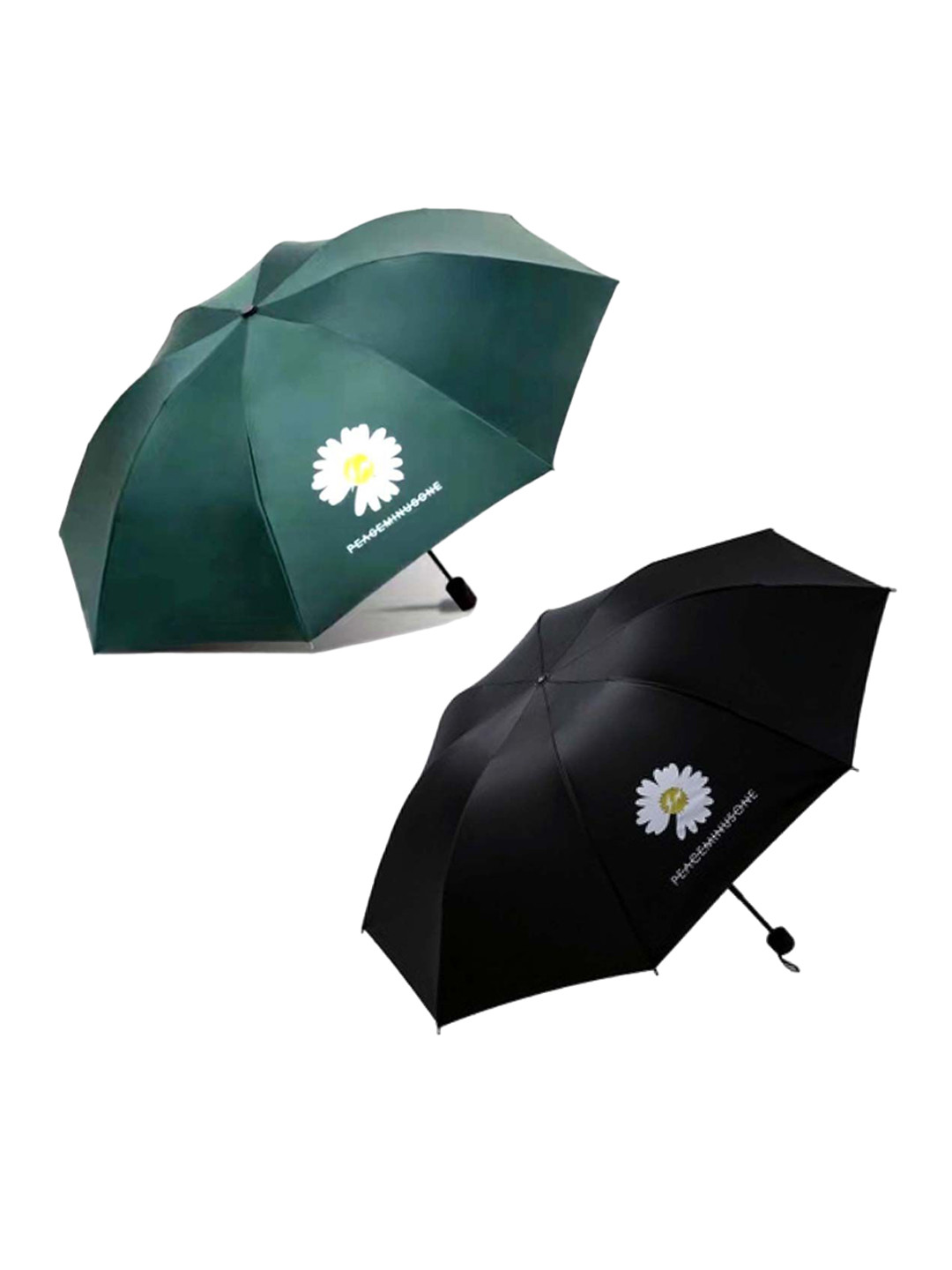 KEKEMI Set of 2 Men Manual 3 Fold Umbrellas