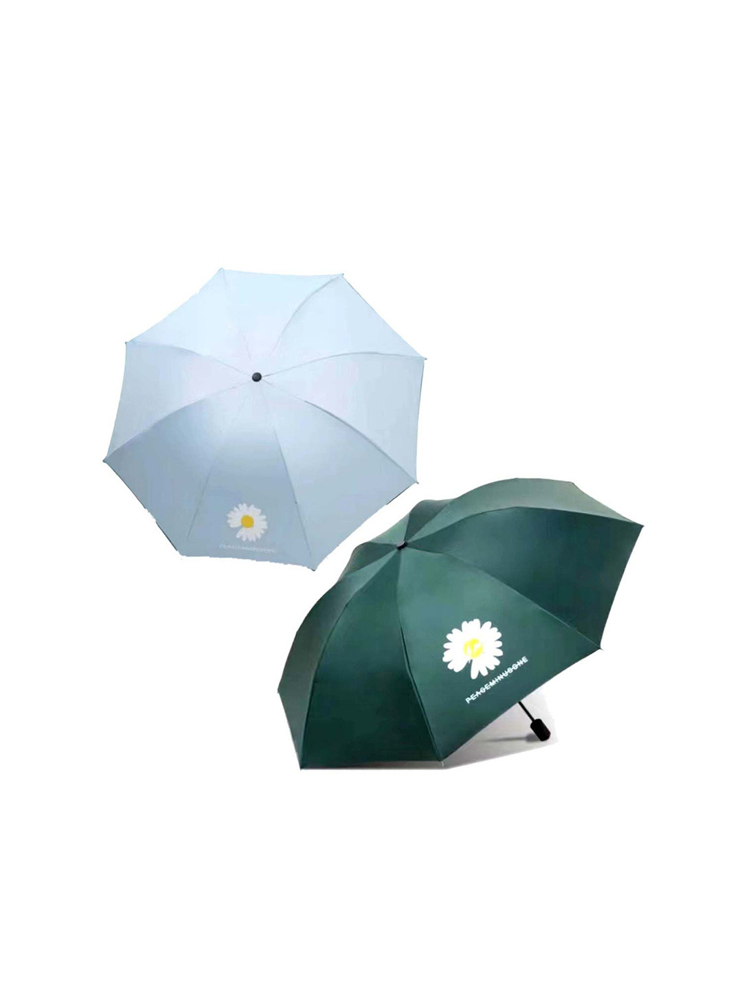 KEKEMI Pack of 2 Automatic 3 Fold Flower Print Umbrellas