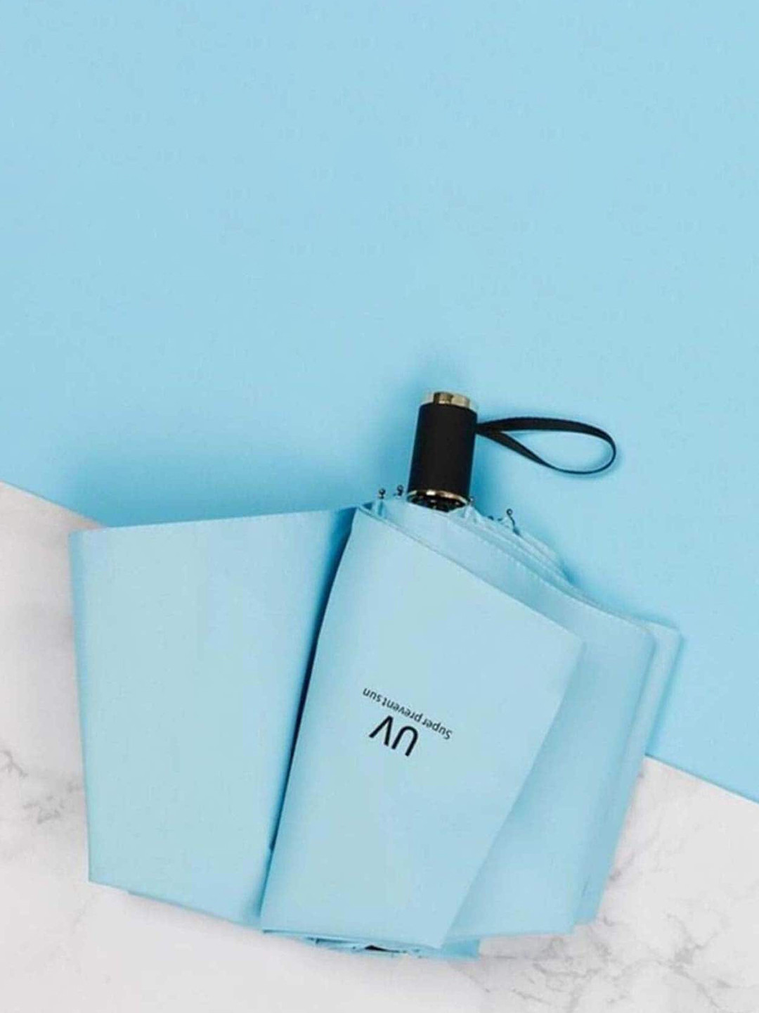 KEKEMI Pack of 2 Manual 3 Fold UV Umbrellas