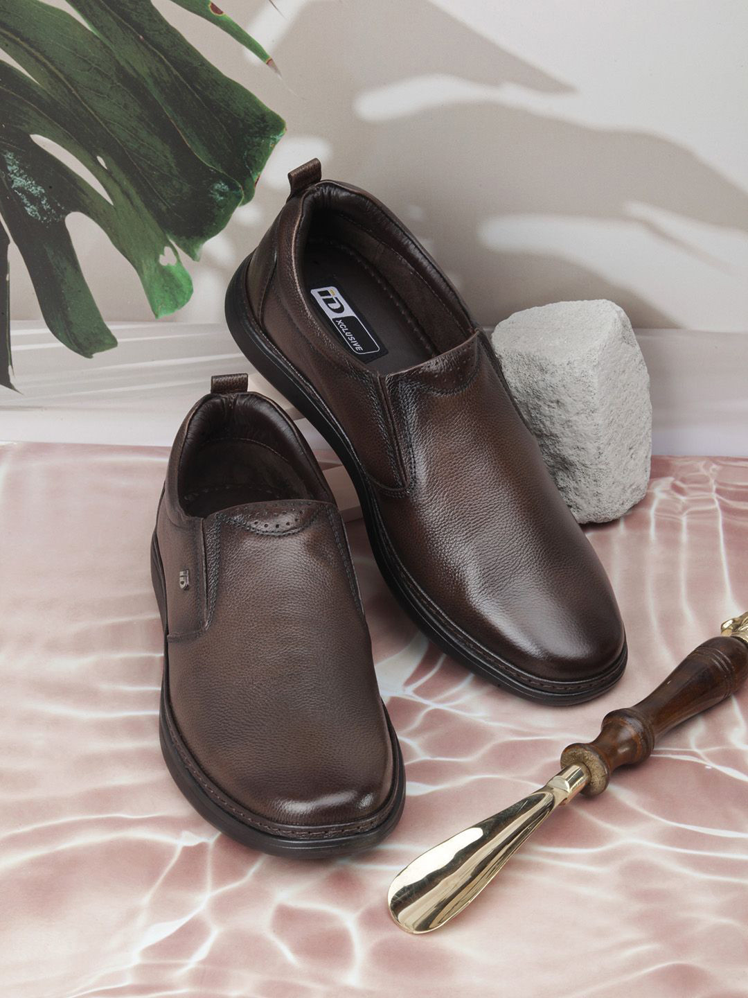 ID Men Formal Leather Slip-On Shoes