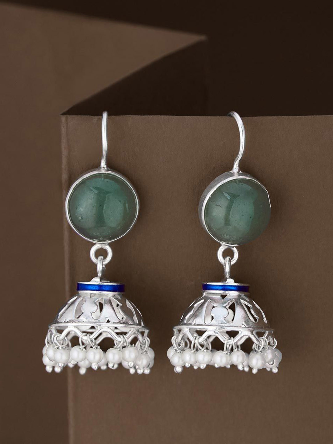 Fabindia Contemporary Silver Jhumkas