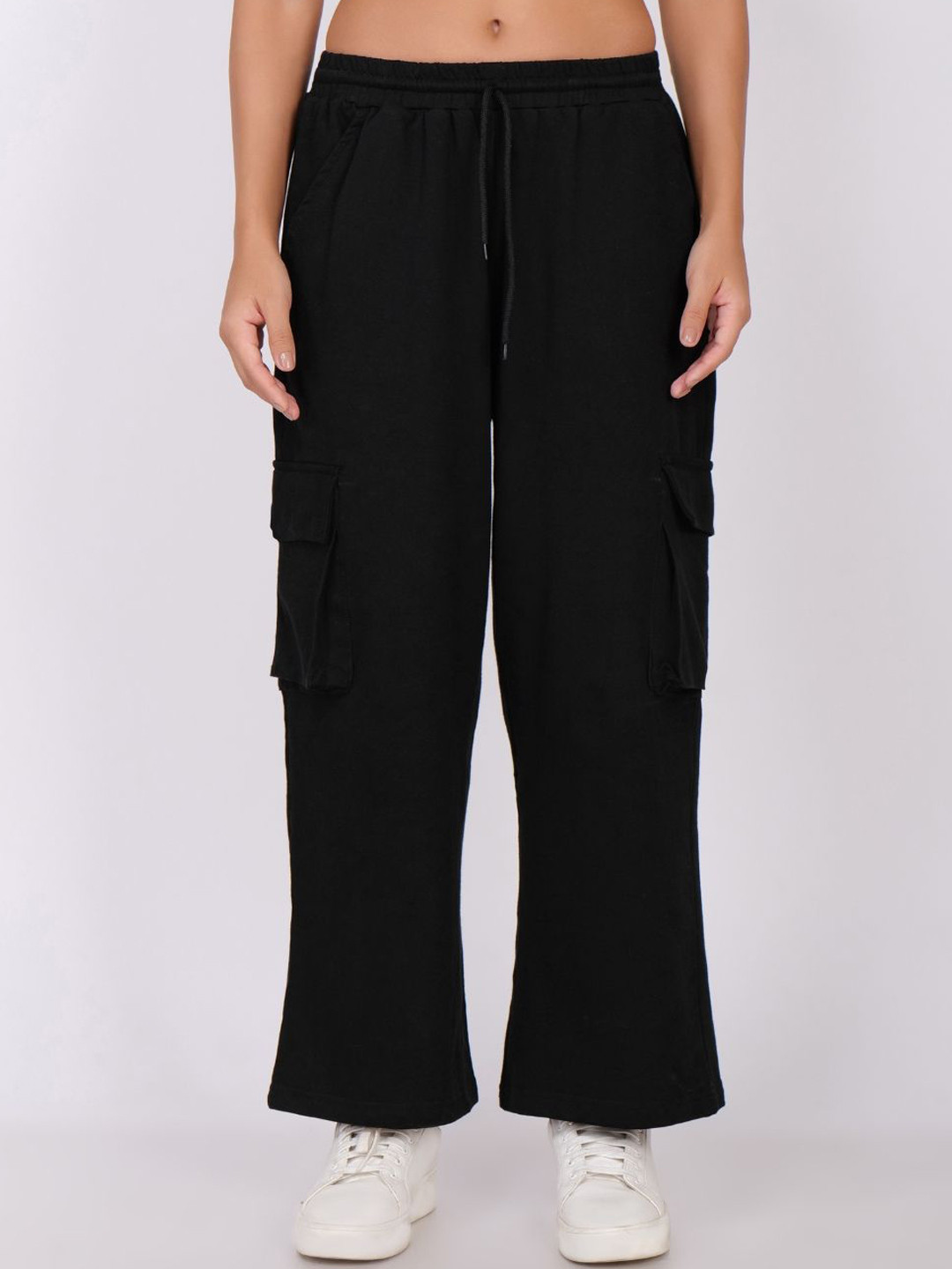 FLURR Women Smart Mid-Rise Cotton Travel Features Regular Trousers  Trousers