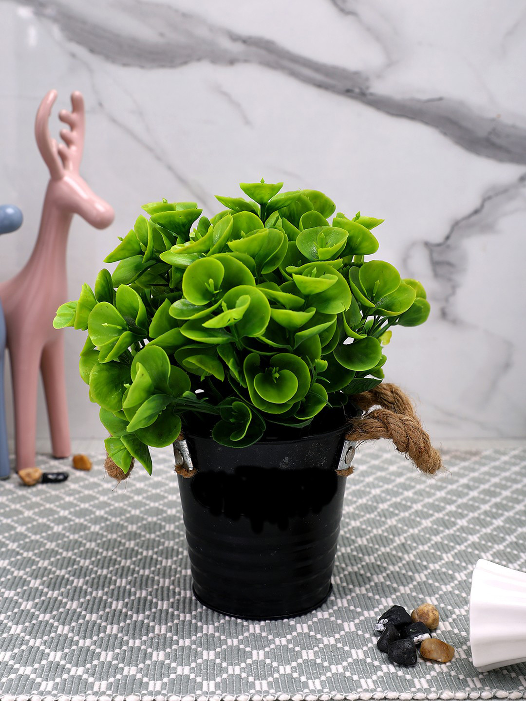 TAYHAA Green Eucalyptus Artificial Plant With Pot