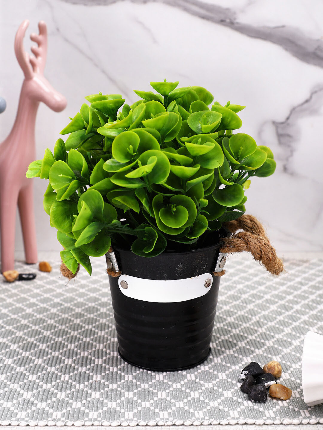 TAYHAA Green Eucalyptus Artificial Plant With Pot