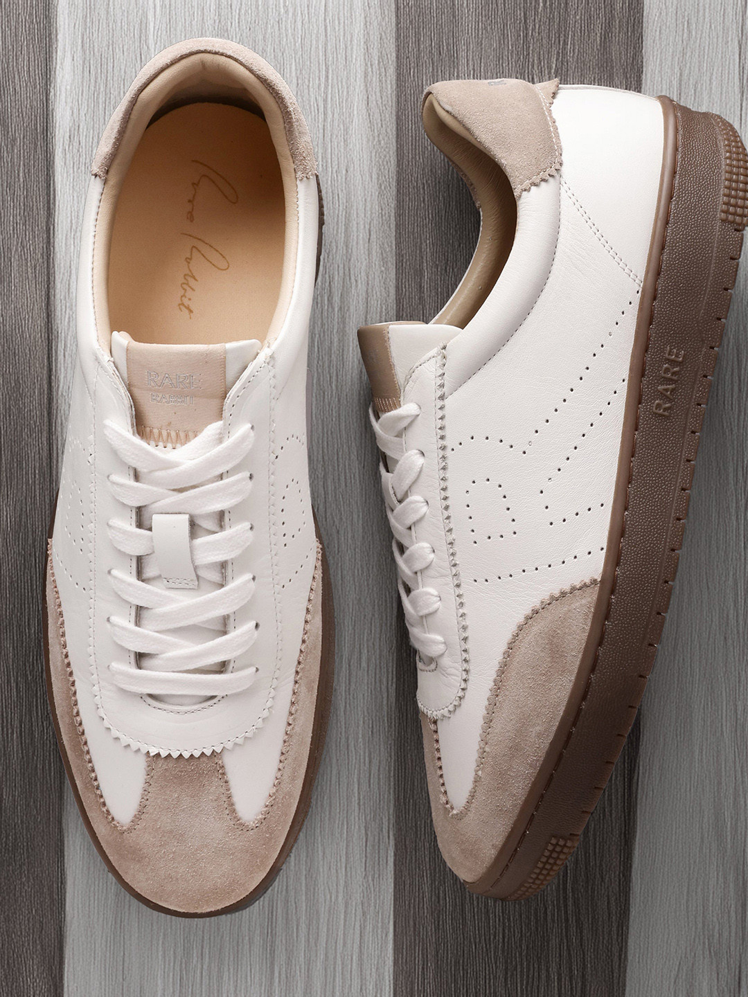 RARE RABBIT Men Orion Colourblocked Leather Sneakers