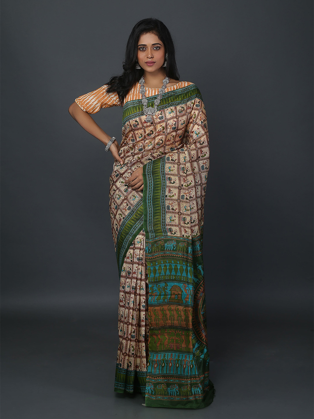 Urbane Essence Warli Tussar Saree