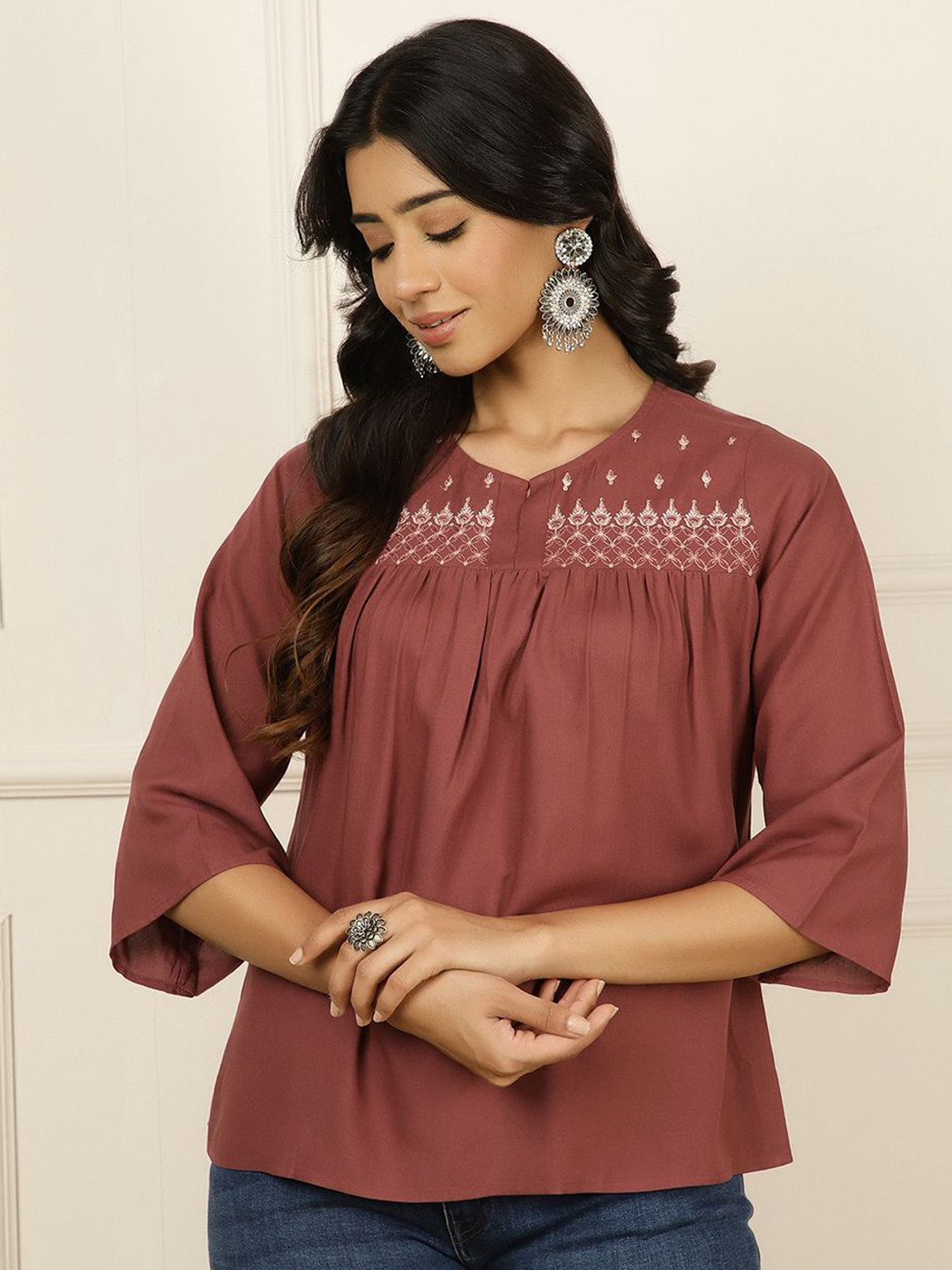 Jaipur Kurti Bell Sleeve Top