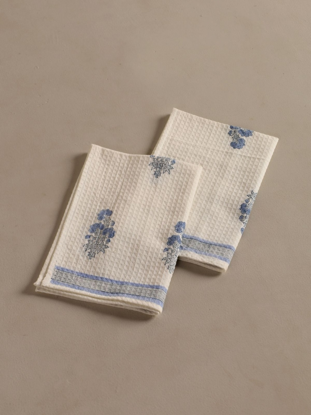 Peepul Tree 2 pcs Cotton Hand & Bath Waffle Towel Set