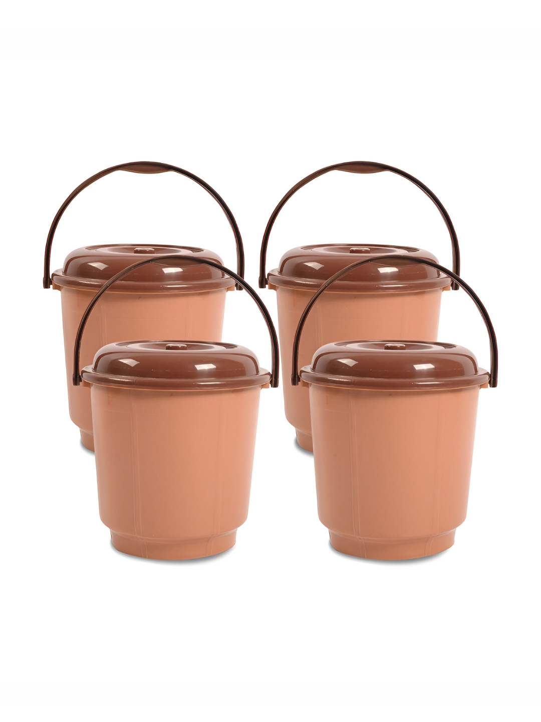 Kuber Industries Coffee Brown 4 Pieces Bath Accessories Set 18L Each