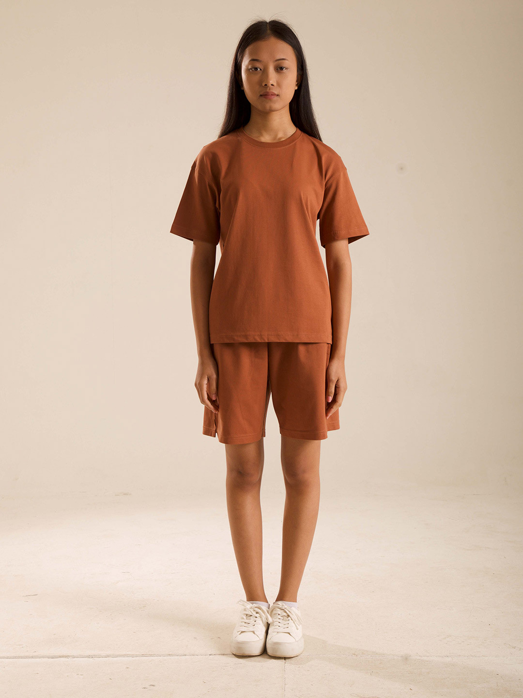 ONEWAY Round Neck Pure Cotton T-shirt With Shorts