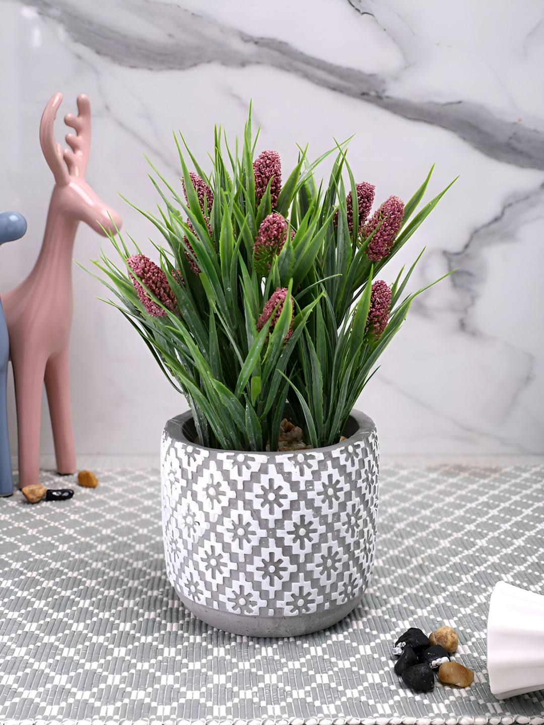 TAYHAA Green & Grey Artificial Plant With Pot