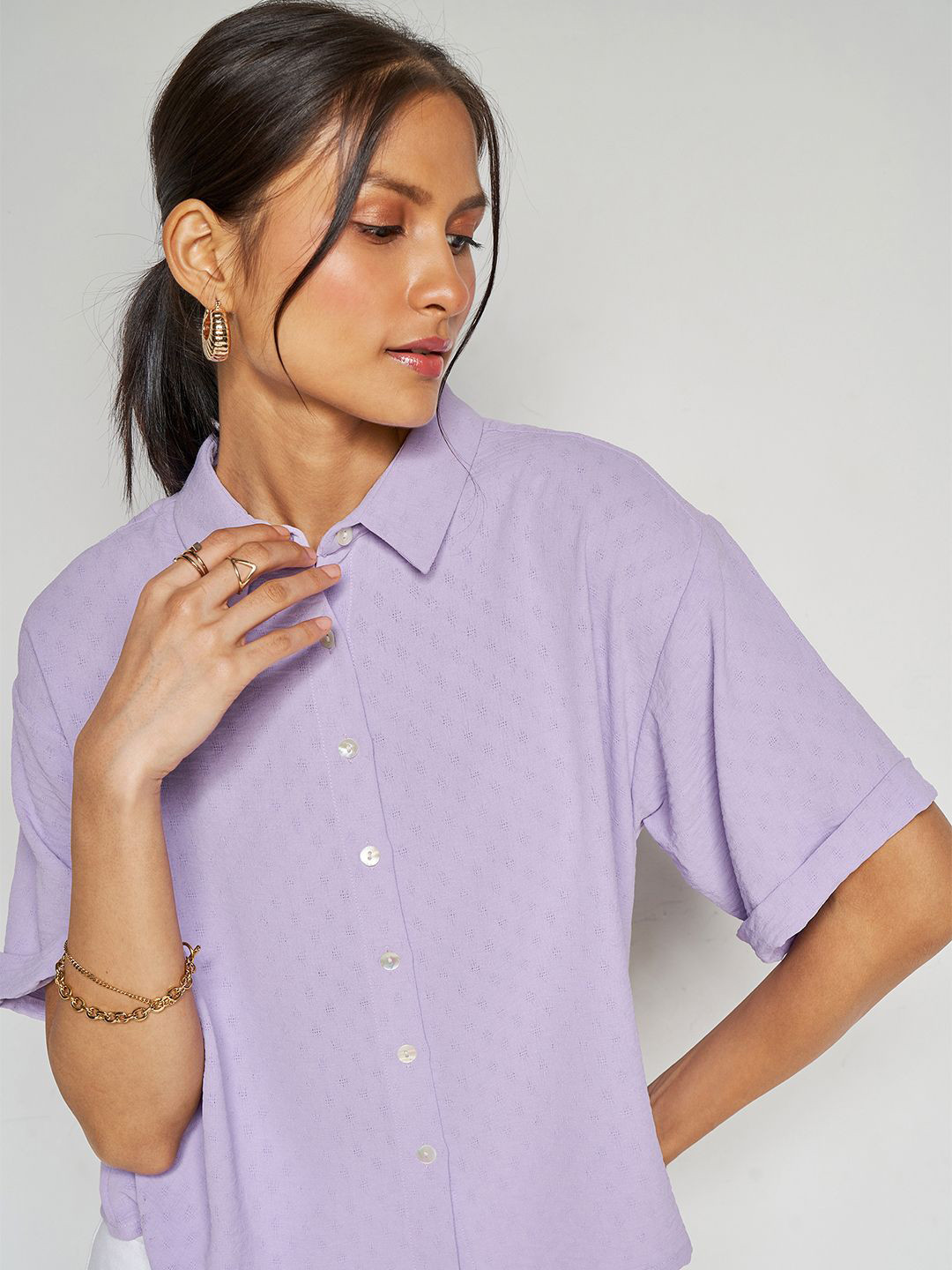 AND Extended Sleeves Shirt Style Top