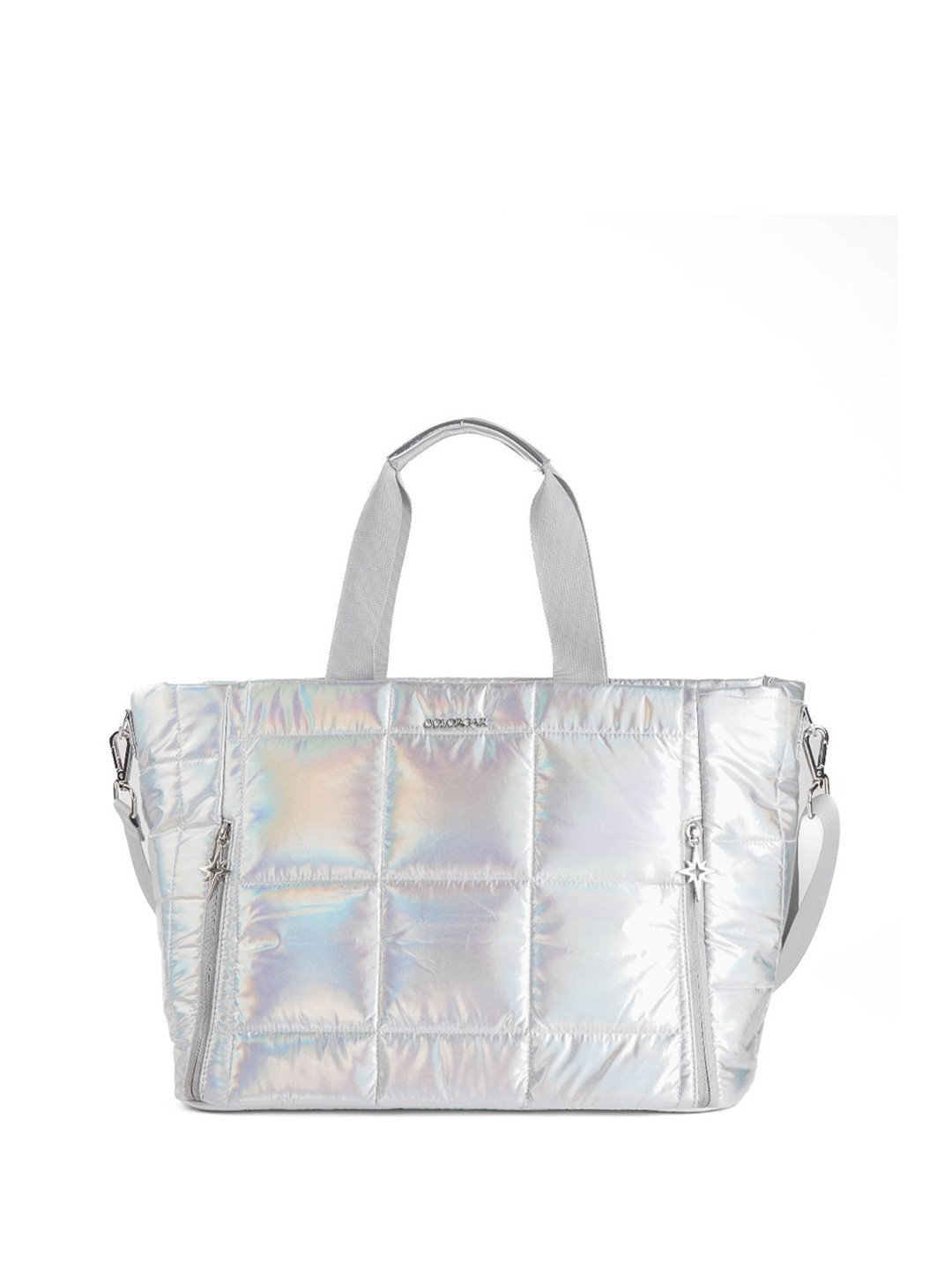 Colorbar Silver-Toned Metallic Magic Makeup Pouch