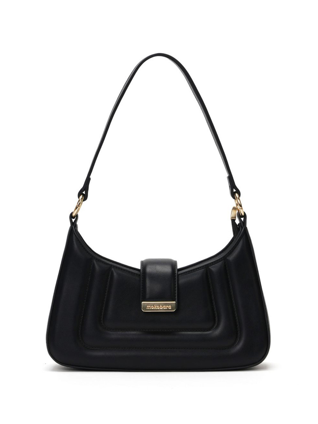 MOKOBARA Leather Baguette Hobo Bag