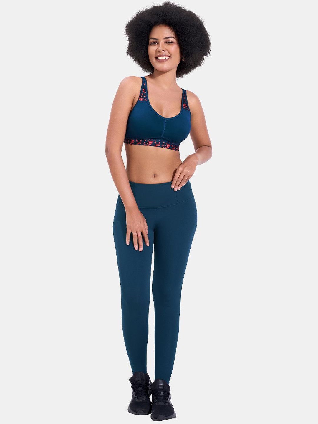 MAROON Women High Waist Ankle-Length Stretchable Tights