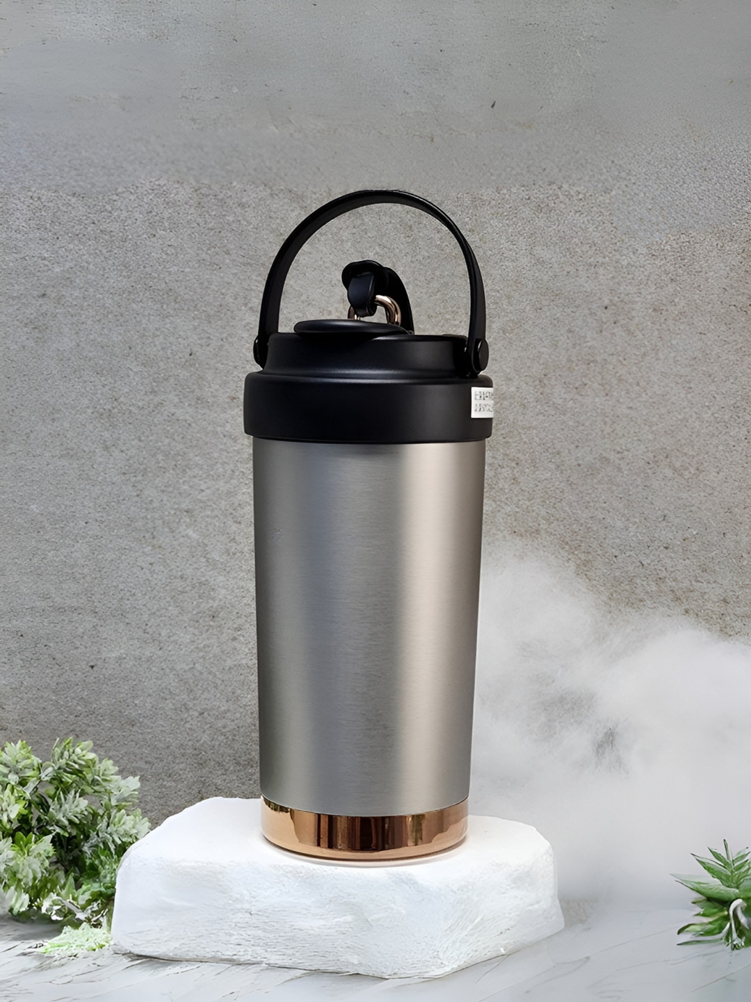 UniKart Papa Happy Anniversary Silver Stainless Steel Handmade Cup-500ml