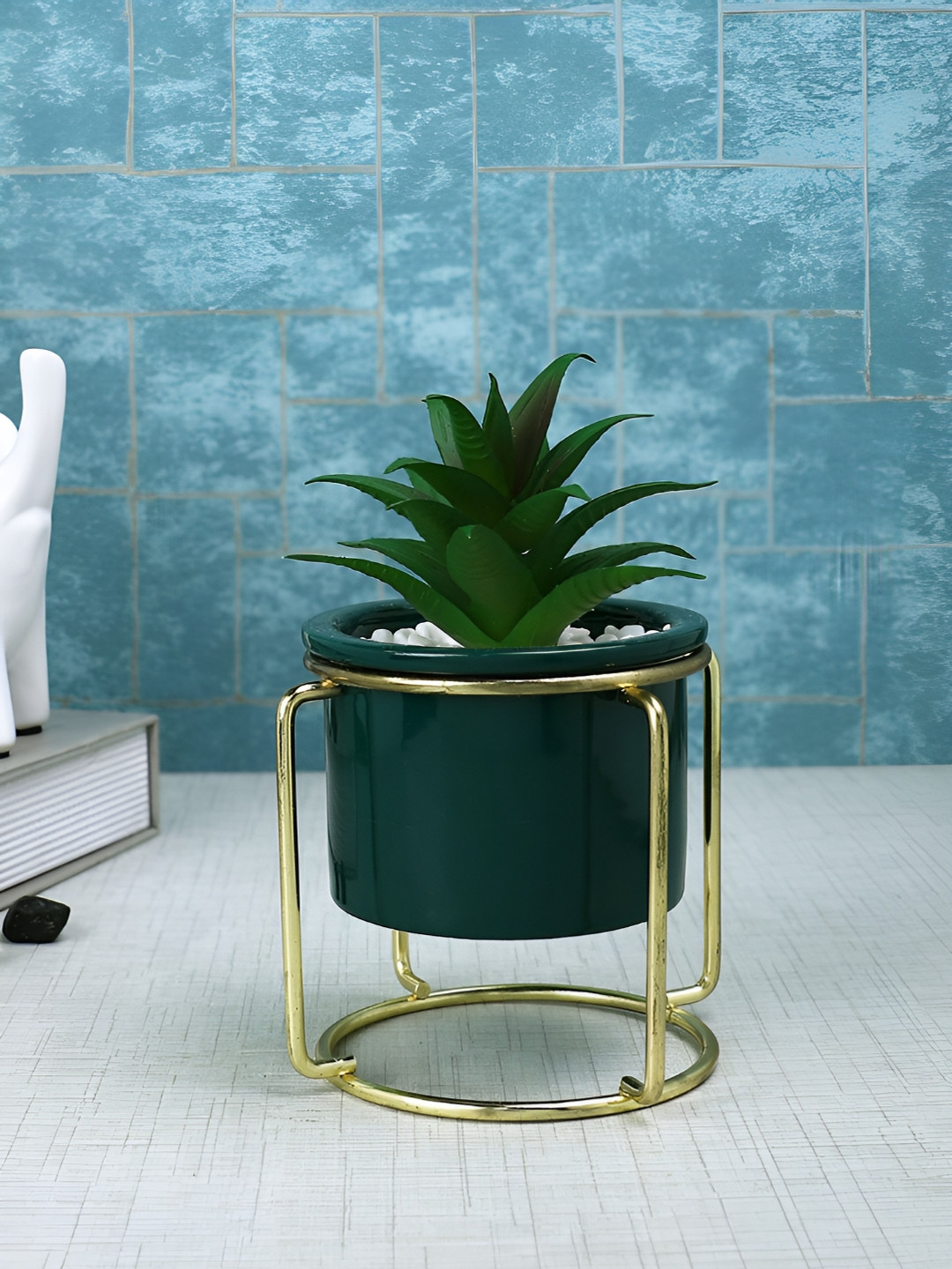 TAYHAA Green Aloe Vera Artificial Plant With Pot