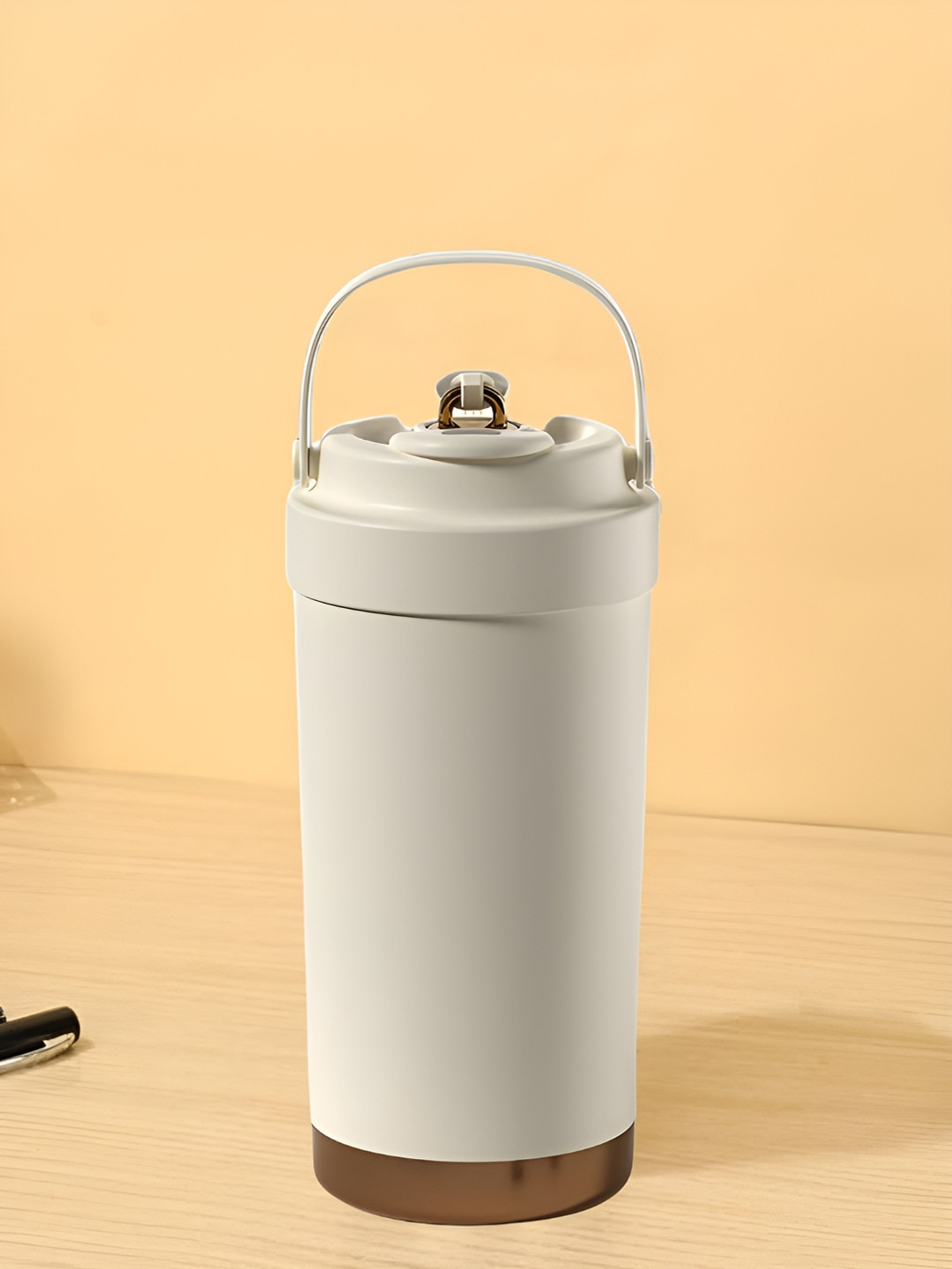 YELONA Best Student Beige Stainless Steel Handmade Cup-500ml