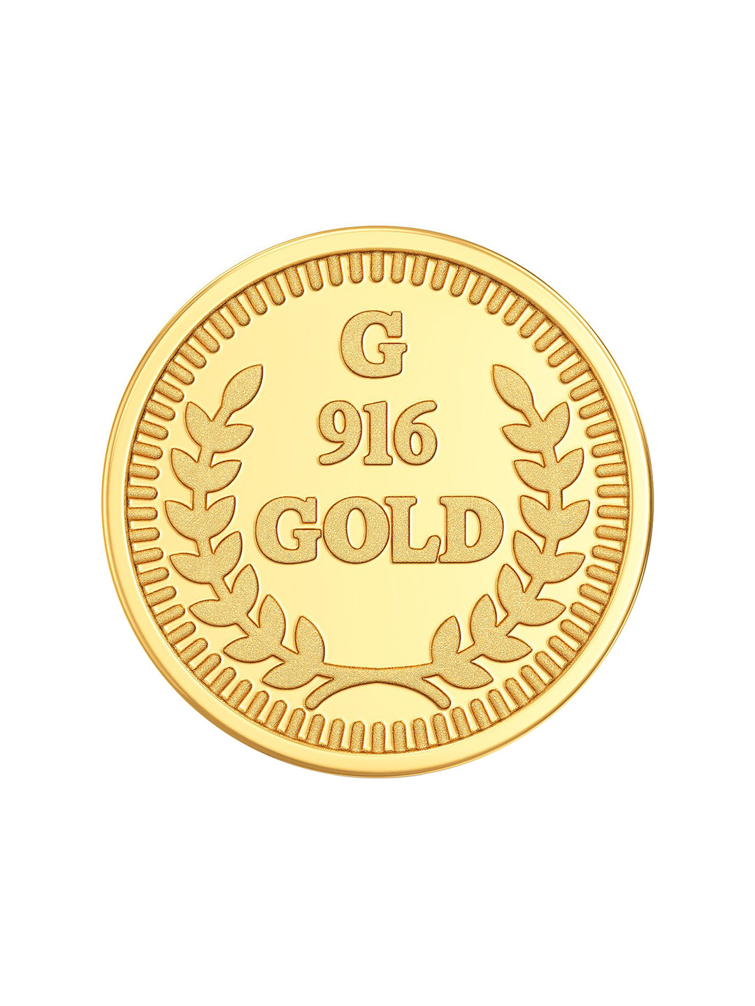 Joyalukkas Leaf Design 22KT Gold Coin-1gm