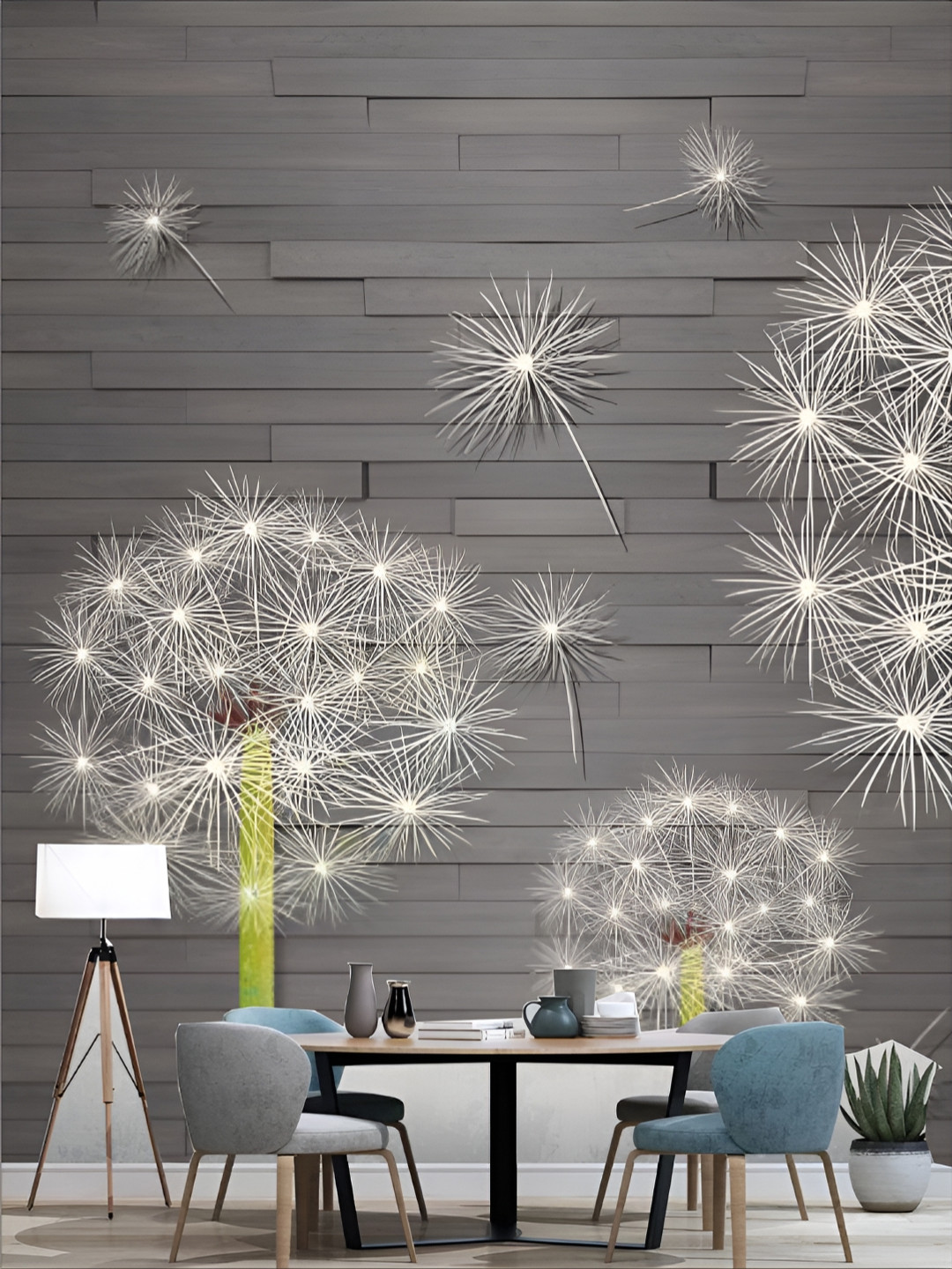 Aura Grey Self Adhesive 3D Printed Wall Sticker