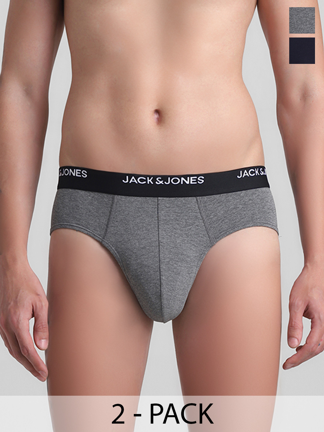 Jack & Jones Pack Of 2 Low Rise Briefs 2542259011-Navy Blazer