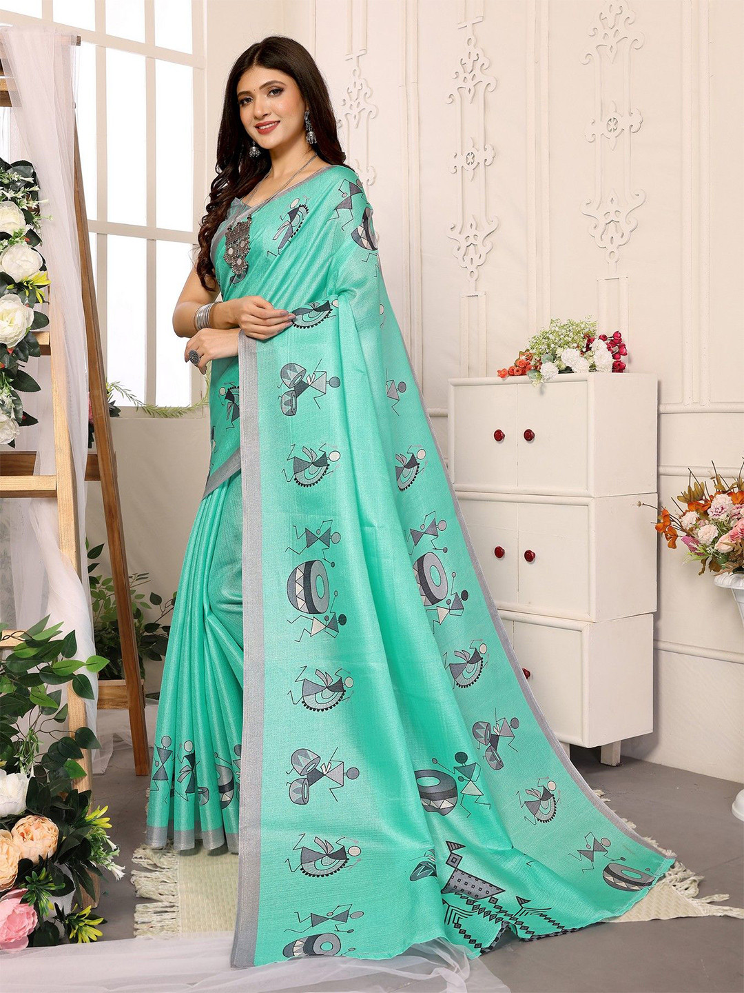 KALINI Warli Art Silk Saree