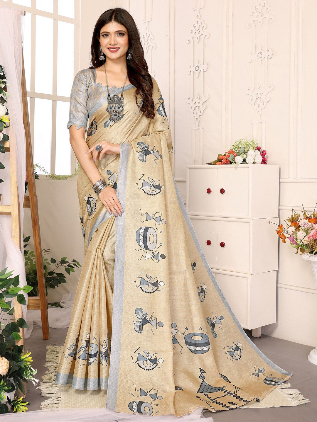 KALINI Warli Printed Saree