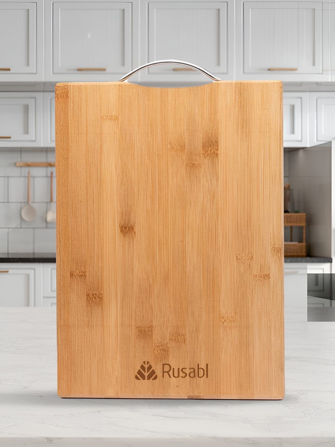Rusabl Brown Bamboo Chopping Board