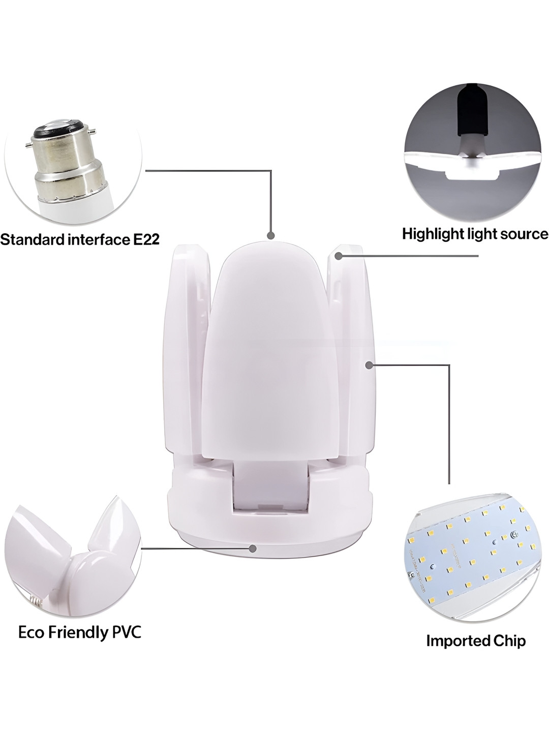 SPARK WORLD White Acrylic Contemporary LED Bulb