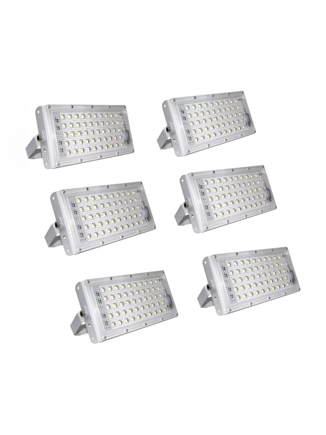 SPARK WORLD White 6 Pieces Contemporary Rectangular Ceiling Lamps