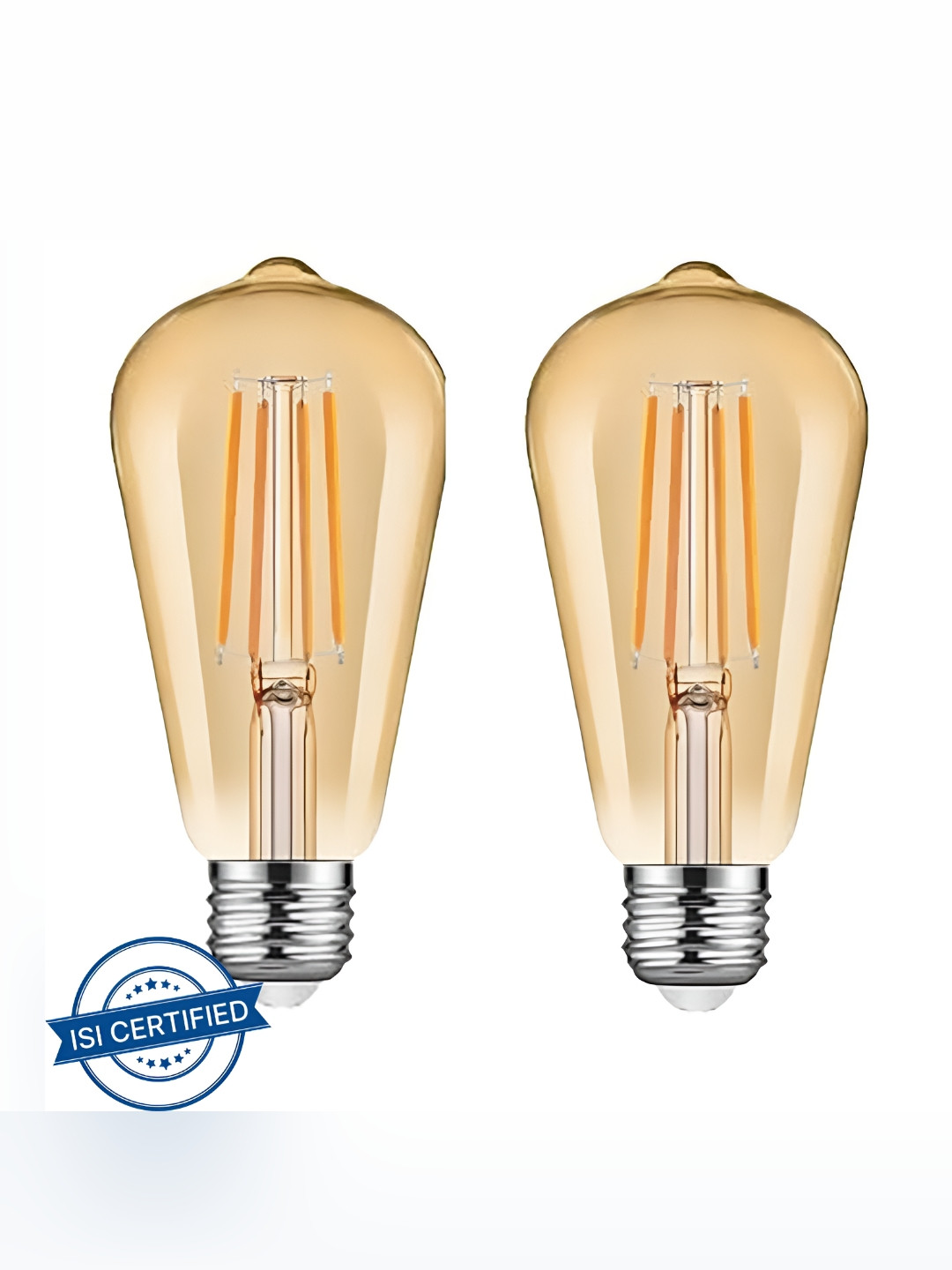 SPARK WORLD Yellow 2 Pieces 4 W Round E27 LED Bulb