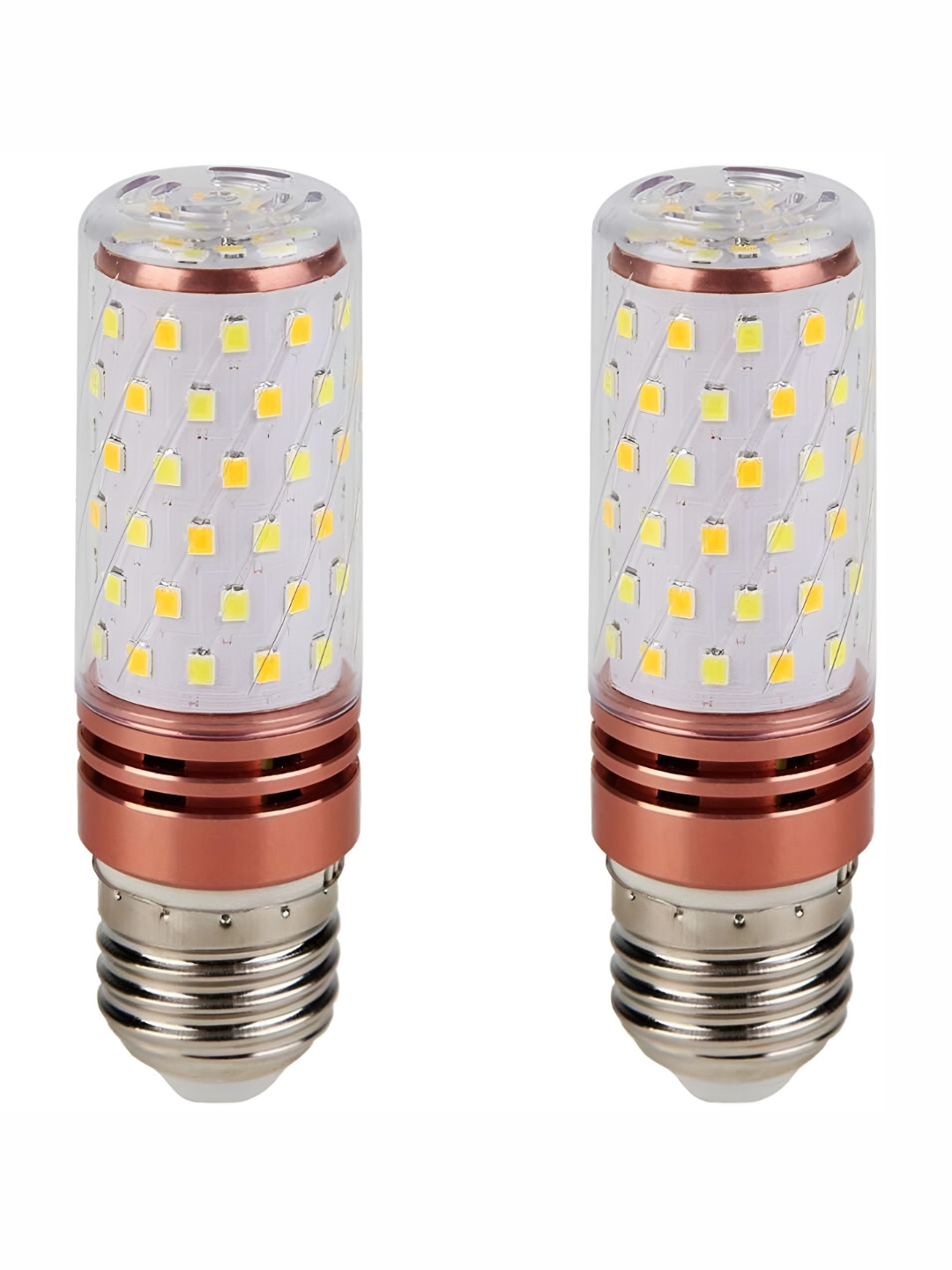 SPARK WORLD White 2 Pieces Textured Glass LED Bulbs