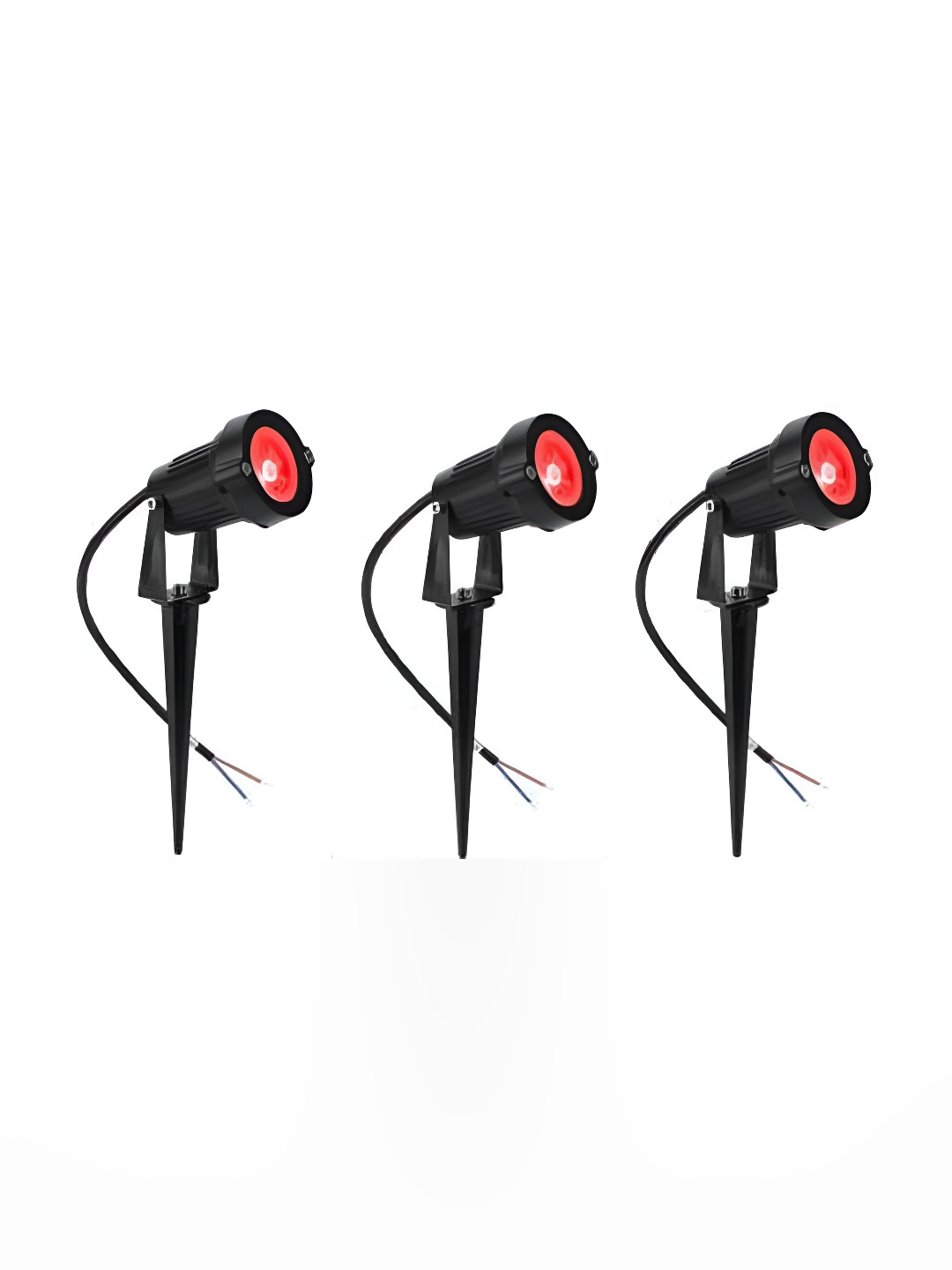 SPARK WORLD Red 3 Pieces Industrial Spherical Ceiling Lamps