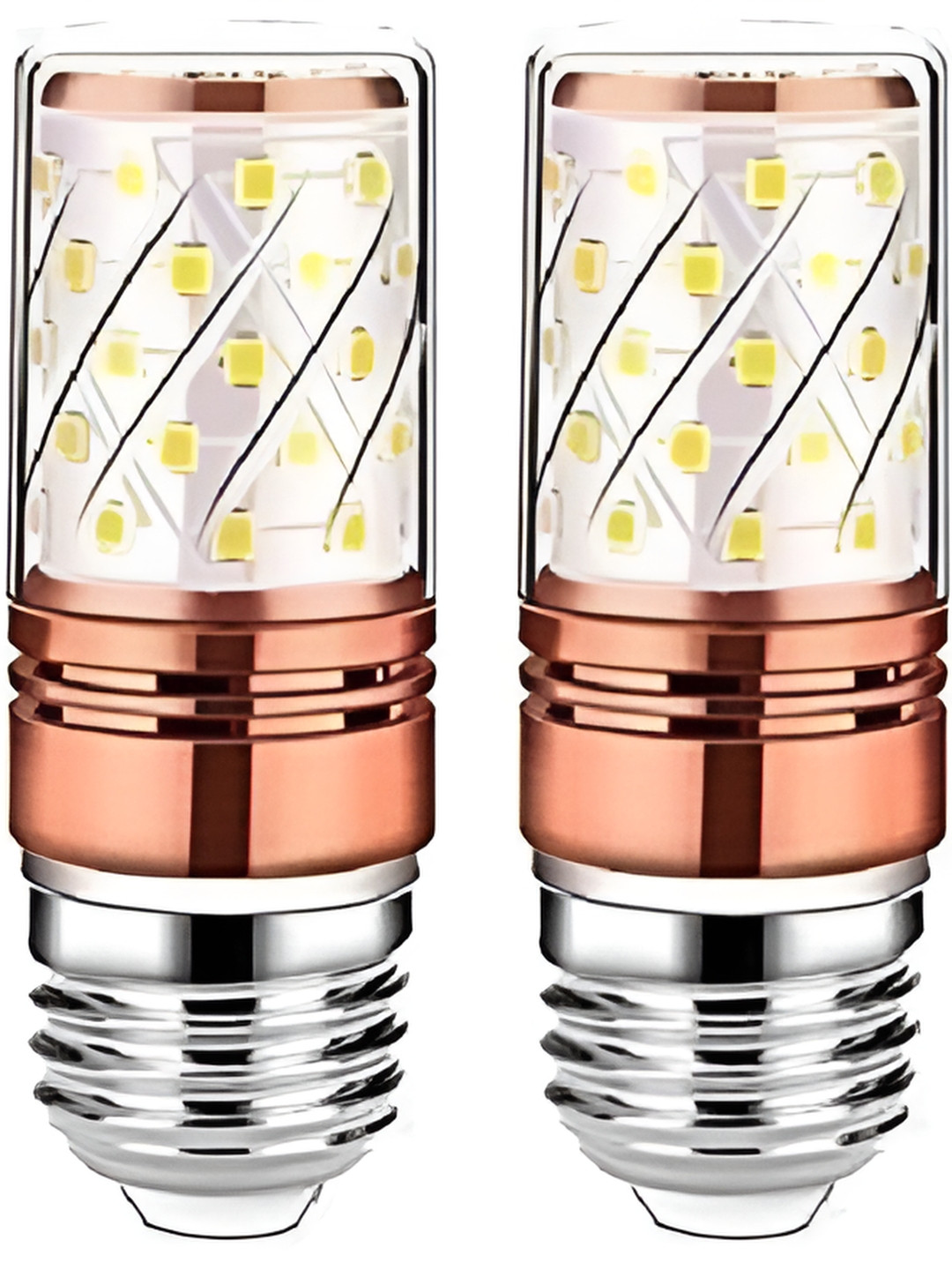 SPARK WORLD White 2Pcs Acrylic Cylinder LED Bulbs