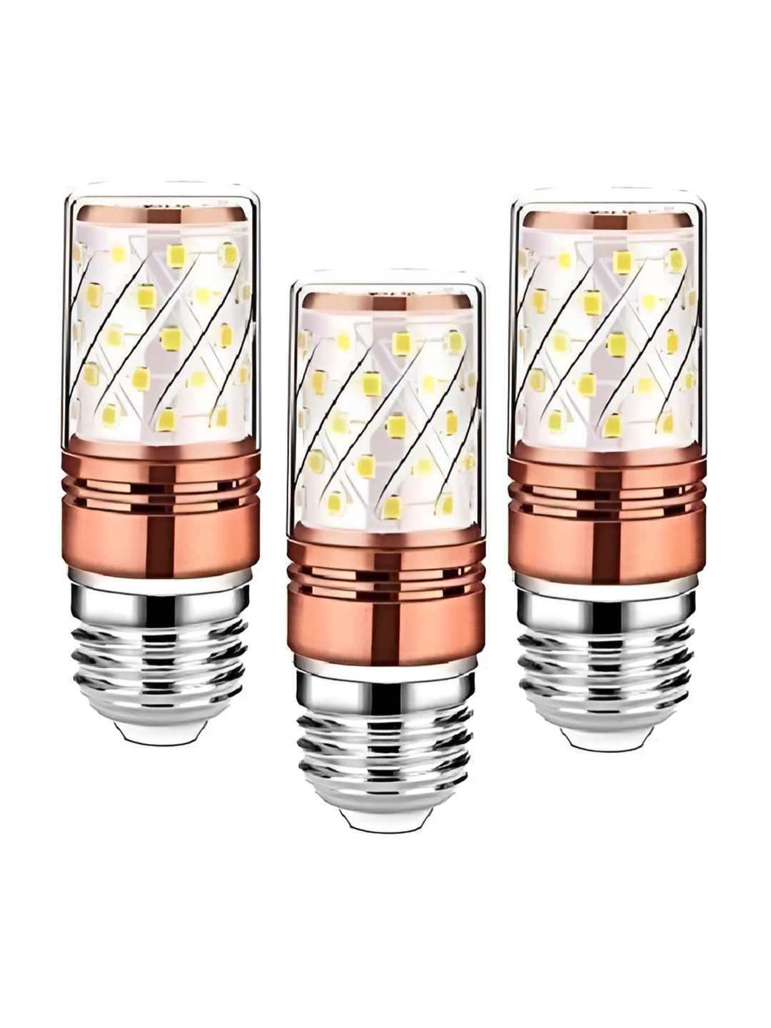 SPARK WORLD White 3Pcs Textured LED Bulbs