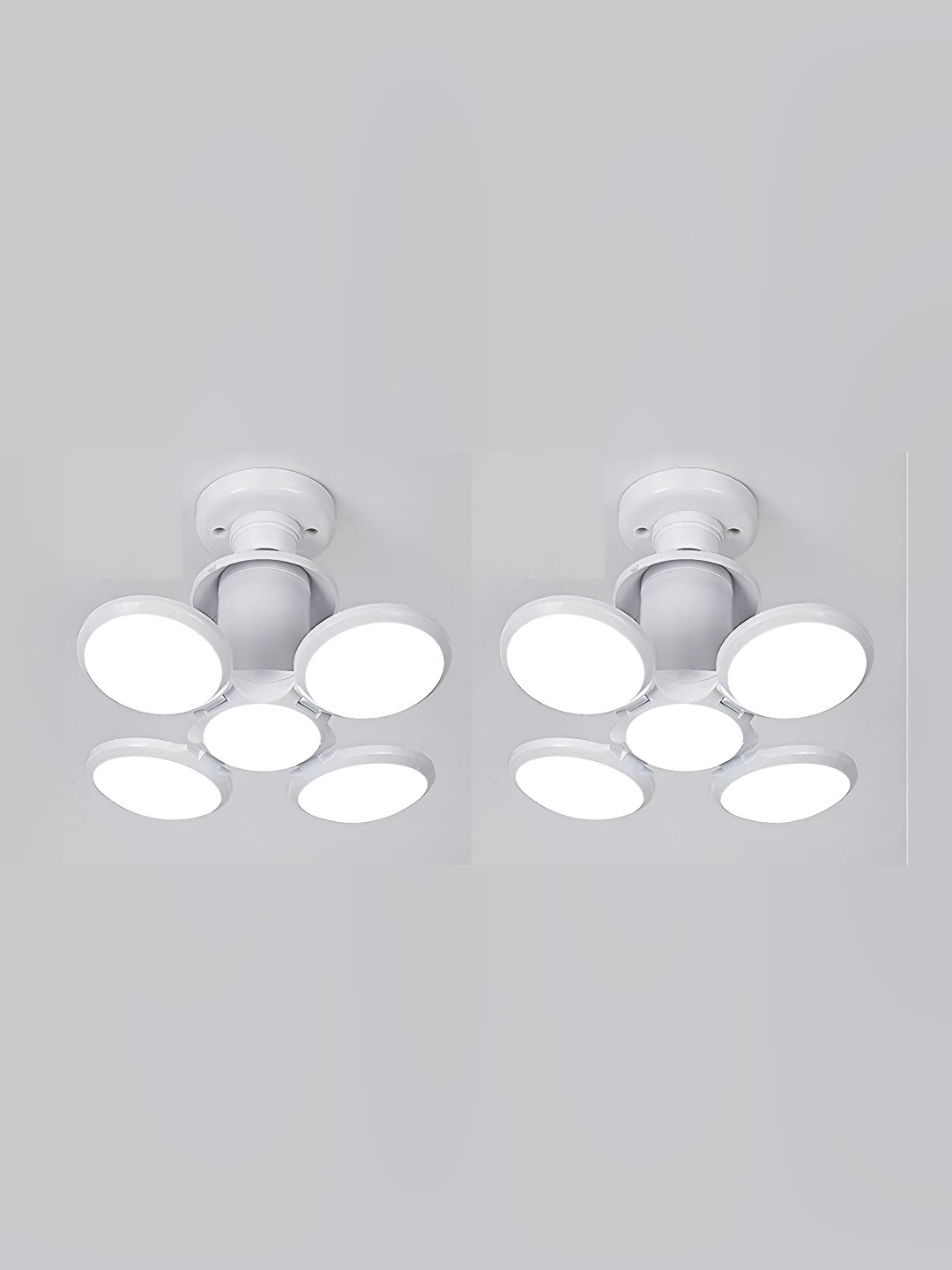 SPARK WORLD White 2 Pieces Contemporary Semi Sphere Ceiling Lamps