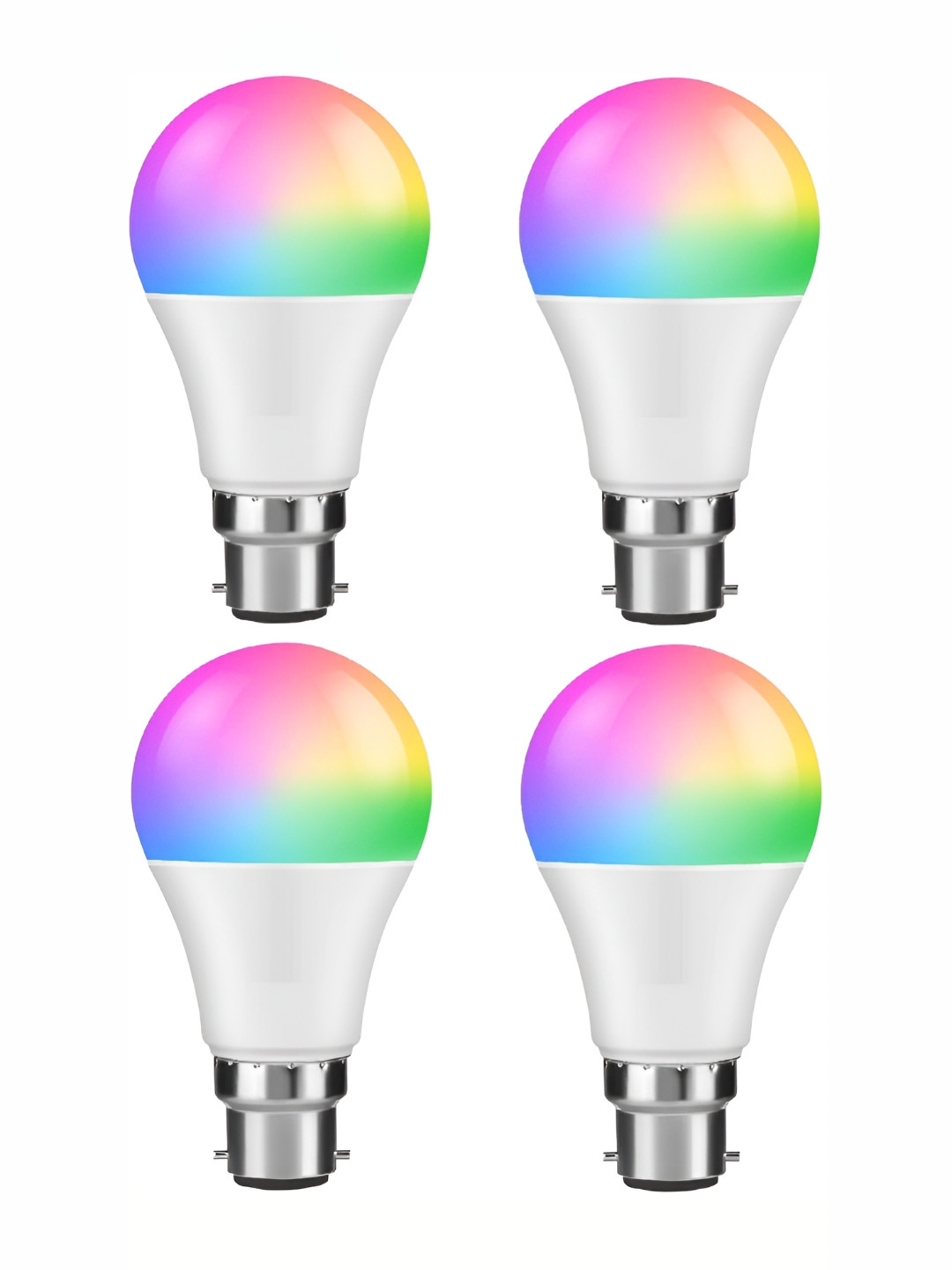 SPARK WORLD White 4 Pieces 9 W Round B22 LED Bulb