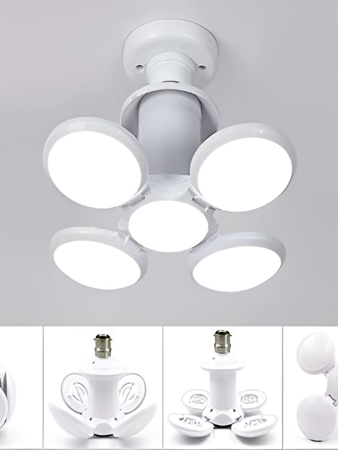 SPARK WORLD White 3 Pieces 40 W Round B22 LED Bulb