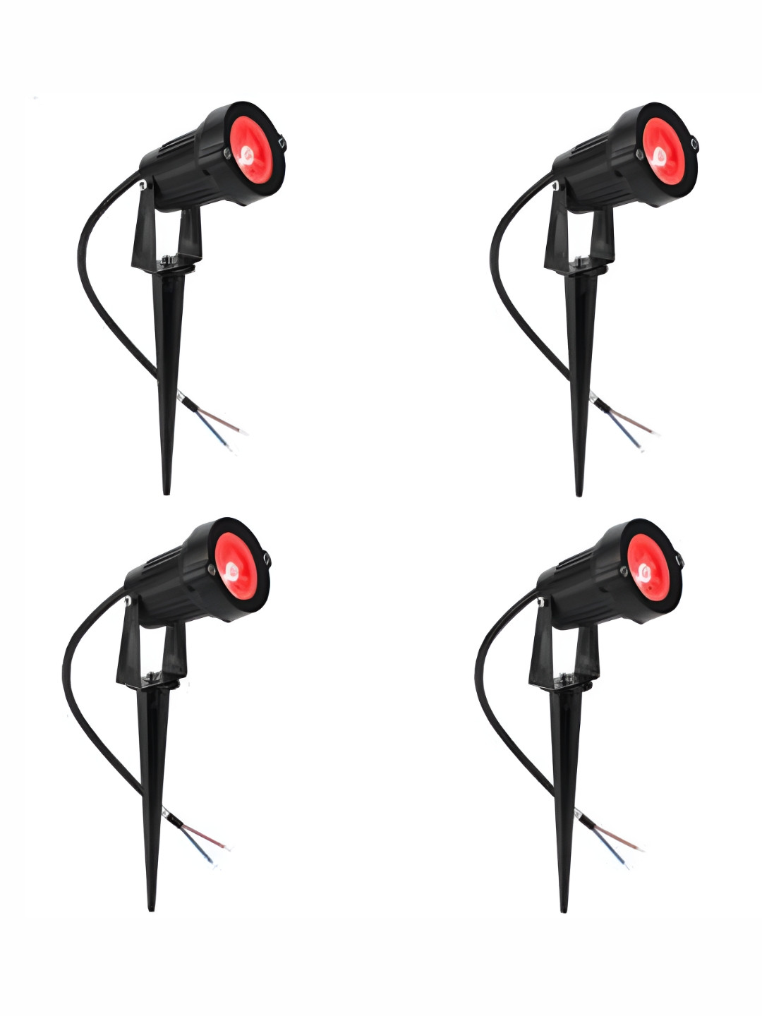 SPARK WORLD Red & Black 4 Pieces Quirky LED Bulbs