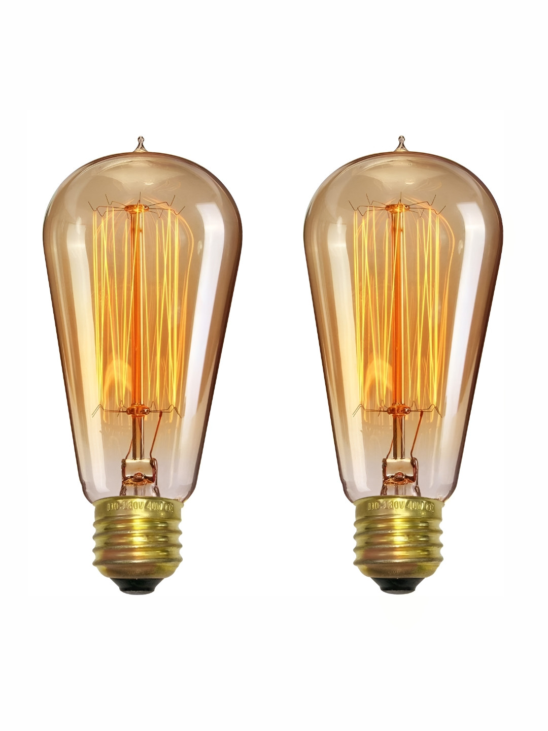 SPARK WORLD Yellow 2 Pieces ZOREZA Decorative E26 Incandescent Bulb- 40 W