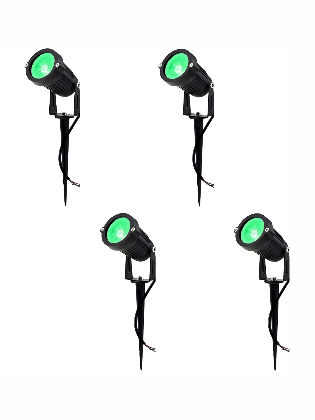 SPARK WORLD Green 4 Pieces Acrylic Quirky Round Plug & Play LED