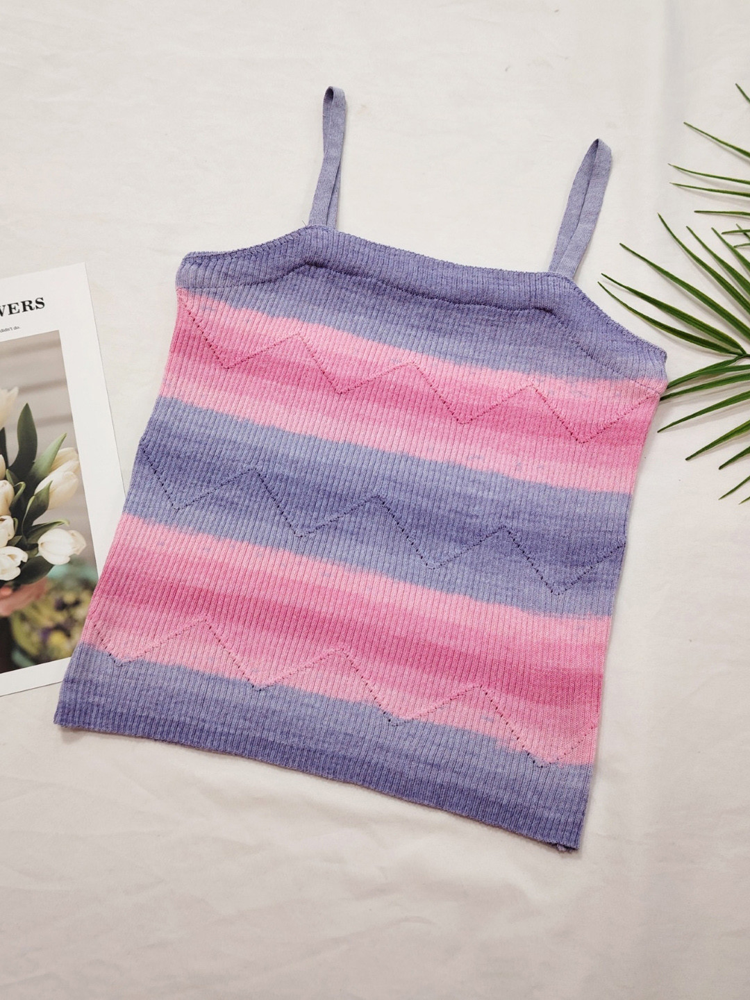 StyleCast Girls Stripes Shoulder Straps Top