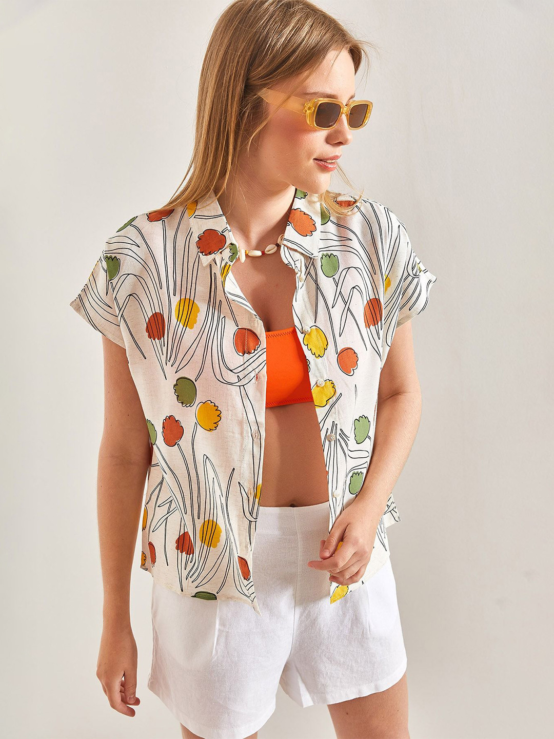 BIANCO LUCCI Conversational Printed Extended Sleeves Casual Shirt