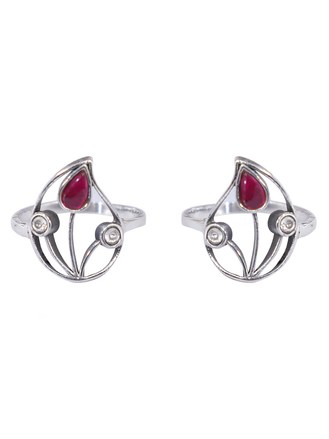 Unniyarcha 92.5 Silver Aam Ras Toe Rings