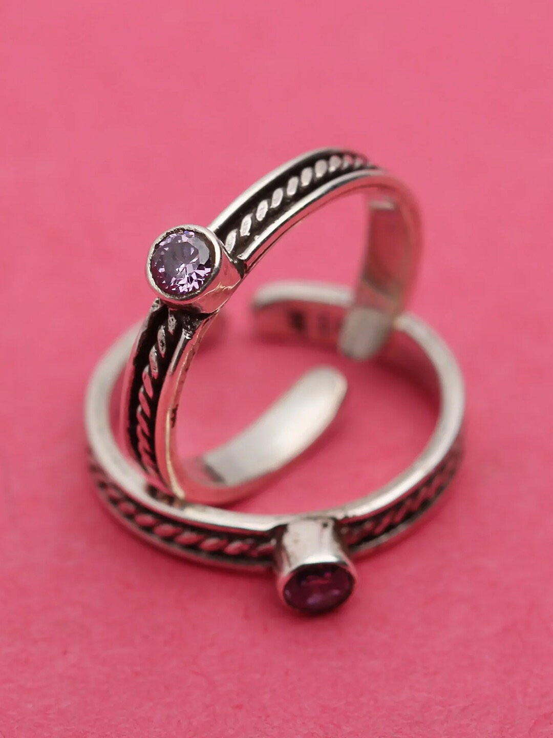 Unniyarcha Silver-Plated Silver Toe Rings
